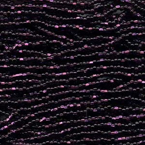 6/0 Czech Seed Beads - Dark Amethyst Silver Lined (Color #27080) - 6 String Hanks, 72 Grams