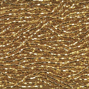 6/0 Czech Seed Beads - Gold Silver Lined (Color #17050) - 6 String Hanks, 74 Grams